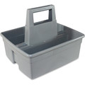 Impact Maids' Basket - 2 Compartment(s) - 10.10" Height x 11.10" Width x 12.90" Length - Handle, Heavy Duty - Gray - Plastic - 6 / Carton