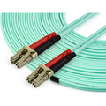 StarTech.com Fiber Optic Duplex Patch Network Cable - 49.21 ft Fiber Optic Network Cable for Network Device - First End: 2 x LC Network - Male - Second End: 2 x LC Network - 100 Gbit/s - Patch Cable - LSZH - 50/125 &micro;m - Aqua - 1 Each