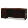 10500 Series Full-height Left Pedestal Credenza, 72w X 24d X 29.5h, Mahogany
