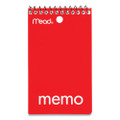 Wirebound Memo Pad With Wall-hanger Eyelet, Medium/college Rule, Randomly Assorted Cover Colors, 60 White 3 X 5 Sheets