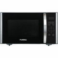 Lorell Microwave - Single - 1.6 ft³ Capacity - Microwave - 11 Power Levels - FuseMetal - Countertop - Black, Silver