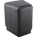 Lorell Contemporary 20" Rectangular Foot Stool - Black Seat Color - Polyurethane Seat Material - 1 Each