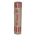 Preformed Tubular Coin Wrappers, Pennies, $.50, 1000 Wrappers/box