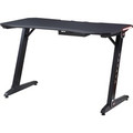 Lorell Standard Ergonomic Gaming Desk - 176 lb Capacity - 47" Table Top Width x 23.75" Table Top Depth - 29" Height - Assembly Required - Black - High Density Fiberboard (HDF) Top Material - 1 Each