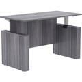 Lorell Essentials Series Sit-to-Stand Desk Shell - x 0.1" Thickness Top, 49" Height x 60" Width x 29" Depth - Finish: Weathered Charcoal - 1 Each