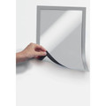 DURABLE DURAFRAME Magnetic Frame - 5.50" Holding Width x 8.50" Holding Height - Magnetic, Anti-glare, Four Sided, Sturdy - Plastic - Silver - 2 / Pack