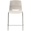 KFI Swey Collection 25" Multipurpose Stool - Moonbeam Seat Color - Polypropylene Seat Material - Moonbeam Back Color - Polypropylene Back Material - Silver Frame Color - Steel Frame Material - Four-legged Base - 1 Each