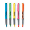 Brite Liner Grip Pocket Highlighter, Assorted Ink Colors, Chisel Tip, Assorted Barrel Colors, 5/set