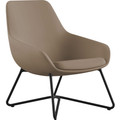 9 to 5 Seating W-shaped Base Lilly Lounge Chair - Latte Seat Color - Fabric, Foam Seat Material - Latte Back Color - Fabric, Foam Back Material - Black Frame Color - W Leg Base - 1 Each