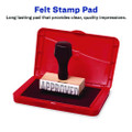 Pre-inked Felt Stamp Pad, 4.25 X 2.75, Black