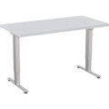 Special-T 24x48" Patriot 2-Stage Sit/Stand Table - Gray Rectangle Top - Silver Gray Base - 27" to 46" Adjustment - 48" Table Top Width x 24" Table Top Depth - 46" Height - Assembly Required - 1 Each - TAA Compliant
