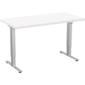 Special-T 24x48" Patriot 2-Stage Sit/Stand Table - White Rectangle Top - 27" to 46" Adjustment - 48" Table Top Width x 24" Table Top Depth - 46" Height - Assembly Required - 1 Each - TAA Compliant