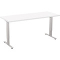 Special-T 24x60" Patriot 2-Stage Sit/Stand Table - White Rectangle Top - 27" to 46" Adjustment - 60" Table Top Width x 24" Table Top Depth - 46" Height - Assembly Required - 1 Each - TAA Compliant