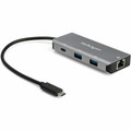 StarTech.com USB/Ethernet Combo Hub - USB 3.2 (Gen 2) Type C - Portable - 3 USB Port(s) - 1 Network (RJ-45) Port(s) - UASP Support - Mac, Linux, ChromeOS, Android, PC