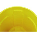 Round Brute Container, Plastic, 20 Gal, Yellow