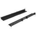 StarTech.com 1U Server Rack Rails With Adjustable Mounting Depth - For LAN Switch, Patch Panel, Server, UPS - 1U Rack Height - Rack-mountable - Black - Cold-rolled Steel (CRS)