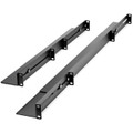 StarTech.com 1U Server Rack Rails With Adjustable Mounting Depth - For LAN Switch, Patch Panel, Server, UPS - 1U Rack Height - Rack-mountable - Black - Cold-rolled Steel (CRS)