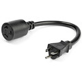 StarTech.com 3 ft. Power Adapter Cord - NEMA-L5-20R to NEMA-5-20P - For Desktop Computer, PDU, Server, Monitor, Printer - 125 V AC / 13 A - Black - 3 ft Cord Length - NEMA 5-20R / NEMA L5-20P - North America - 1 Each