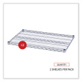 Industrial Wire Shelving Extra Wire Shelves, 36w X 24d, Silver, 2 Shelves/carton