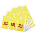 Impact 180 Degree Projection Sign - English - Print/Message "SDS" - 16" Width x 12" Height x 9.3" Depth - Plastic - Red, Yellow - 5 / Carton