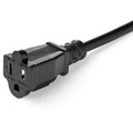 StarTech.com 12in Outlet Saver Extension Cord - NEMA 5-15P to 2 x NEMA 5-15R - For Desktop Computer, Monitor, Printer, Scanner, Server - 125 V AC / 13 A - Black - 12" Cord Length - NEMA 5-15P / NEMA 5-15R - North America - 1 Each