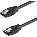 StarTech.com 0.6 m Round SATA Cable - 1.97 ft SATA Data Transfer Cable for Hard Drive, Desktop Computer, Server, DVD - First End: 1 x 7-pin SATA 3.0 - Male - Second End: 1 x 7-pin SATA 3.0 - Male - 6 Gbit/s - 30 AWG - Black - 1 Each