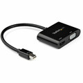 StarTech.com Mini DisplayPort To HDMI VGA Adapter - 4K 60Hz - 1 x 20-pin Mini DisplayPort 1.2 Thunderbolt 2 Digital Audio/Video - Male - 1 x 19-pin HDMI 2.0 Digital Audio/Video - Female, 1 x 15-pin HD-15 - Female - Black - 1 Each