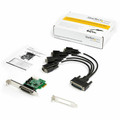 StarTech.com 4 Port Full Profile Serial Card - PCI Express 1.1 - 4 x DB-9 RS-232 - Serial, Via Cable - Plug-in Card