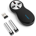 Kensington Wireless Presenter with Red Laser - Nano Receiver - Wireless - Radio Frequency - 2.40 GHz - Black - USB Type A - 4 Button(s) - 1 Each - TAA Compliant