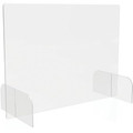 Deflecto Countertop Safety Barrier Full Shield with Feet - Clear - Acrylic