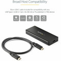 StarTech.com Drive Enclosure M.2, PCI Express NVMe - USB 3.2 (Gen 2) Type C Host Interface - UASP Support External - Black - 1 x SSD Supported - 1 x Total Bay - Aluminum