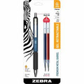Zebra Pen STEEL 3 Series G-350 Retractable Gel Pen - 0.7 mm Pen Point - Refillable - Cobalt Blue, Black Ink - Gel-based - Metal Barrel - 1 / Pack