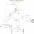 StarTech.com ARMSLIM2USB3 Mounting Arm for Monitor, Curved Screen Display, Flat Panel Display - Black - Height Adjustable - 1 Display(s) Supported - 17" to 34" Screen Support - 17.64 lb Load Capacity - 75 x 75, 100 x 100 - Aluminum - 1 Each