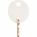 Sparco Oval Key Tags - 0.75" Length x 1.10" Width - Oval - Hook Fastener - Plastic - White - 20 / Pack