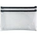 Sparco Wallet Bag - 11" Length x 6" Width - Zipper Closure - Clear - Currency, Check, Paperwork - 2 / Pack