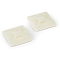 StarTech.com 100 Pack Cable Tie Mounts with Adhesive Tape for 0.18 in. (4.6 mm) Wide Ties - Cable Tie Mount - White - Nylon 66 - 100 / Pack - TAA Compliant