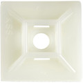 StarTech.com 100 Pack Cable Tie Mounts with Adhesive Tape for 0.21 in. (5.5 mm) Wide Ties - Cable Tie Mount - White - 1.10" Length - Nylon 66 - 100 / Pack - TAA Compliant