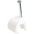 StarTech.com 100 Pack Extra Large Cable Clips with Nail - Cable Clip - White - 0.40" Length - Polyethylene - 100 / Pack - TAA Compliant