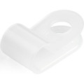 StarTech.com 100 - Screw Mount Cable Clamps - Cable Clamp - White - 0.40" Length - Nylon 66 - 100 / Pack - TAA Compliant