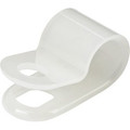 StarTech.com 100 - Screw Mount Cable Clamps - Cable Clamp - White - 0.30" Length - Nylon 66 - 100 / Pack - TAA Compliant