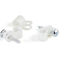 StarTech.com 100 - Screw Mount Cable Clamps - Cable Clamp - White - 0.30" Length - Nylon 66 - 100 / Pack - TAA Compliant