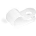 StarTech.com 100 - Screw Mount Cable Clamps - Cable Clamp - White - 0.40" Length - Nylon 66, Iron, Polyvinyl Chloride (PVC) - 100 / Pack - TAA Compliant