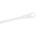 StarTech.com 100 Pack 6" Cable Tie with Mounting Hole - Cable Tie - White - 6.80" Length - Nylon 66 - 100 / Pack - TAA Compliant