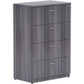 Lorell Essentials Series 4-Drawer Lateral File - 54.8" Height x 35.5" Width x 22" Depth Lateral File, x 1" Thickness Top - 4 x File Drawer(s) - Finish: Weathered Charcoal Laminate - 1 Each