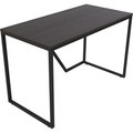 Lorell SOHO Modern Writing Desk - 30" Height x 48" Width x 24" Depth - Finish: Black - Mocha Table Top - 1 Each