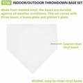 Champion Sports Indoor/Outdoor Throwdown Base Set White - White - Vinyl