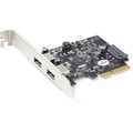 StarTech.com USB Adapter - PCI Express x4 - Plug-in Card - 2 USB Port(s) - 1 SATA Port(s) - UASP Support - PC, Linux, Mac