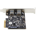 StarTech.com USB Adapter - PCI Express x4 - Plug-in Card - 2 USB Port(s) - 1 SATA Port(s) - UASP Support - PC, Linux, Mac