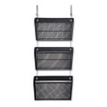 Mesh Three-pack Wall Files, 3 Sections, Letter Size, 14.13" X 3.38" X 8.5", Black Mesh Three-pack Wall Files, 3 Sections, Letter Size, 14.13" X 3.38" X 8.5", Black
