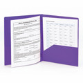 Smead Letter Fastener Folder - 8 1/2" x 11" - 180 Sheets Capacity - 2 x Double Tang Fastener(s) - 2 Internal Pocket(s) - Purple - 3/Pack - 3 / Carton